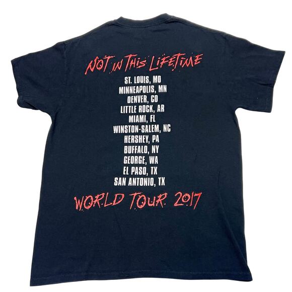 Guns N' Roses 2017 Tour T-Shirt Not In This Lifetime Medium Black Rock Band Used - Picture 2 of 5